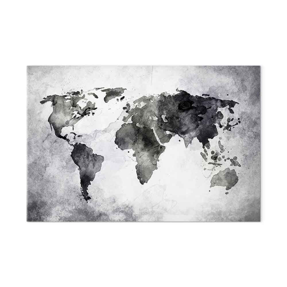 Painted Planet World Map Canvas Print