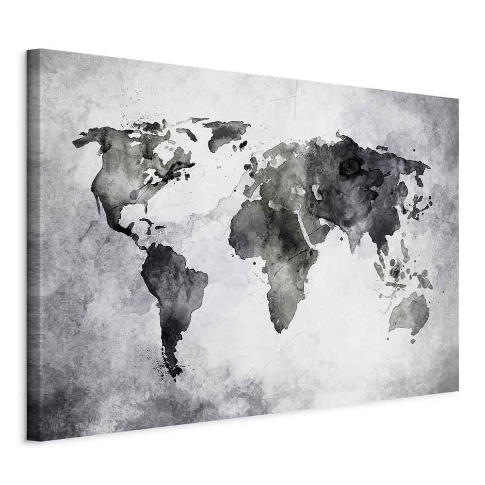 Painted Planet World Map Canvas Print