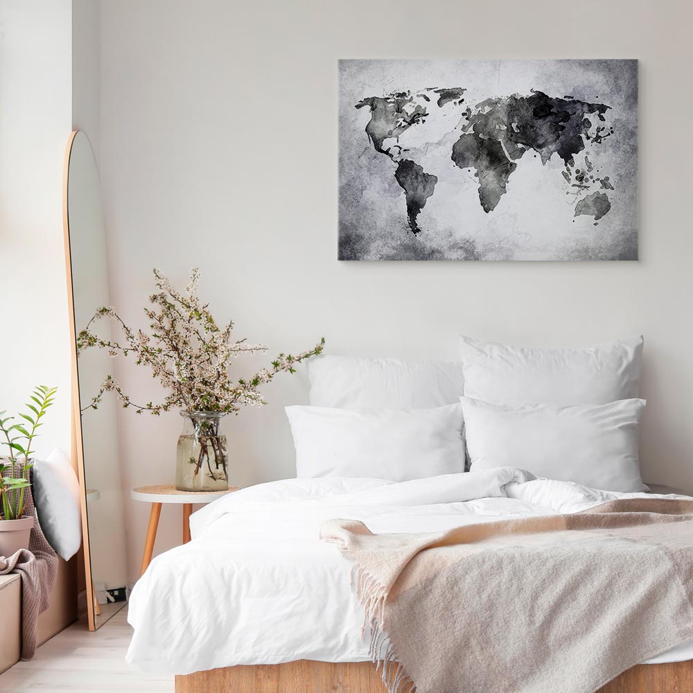 Painted Planet World Map Canvas Print