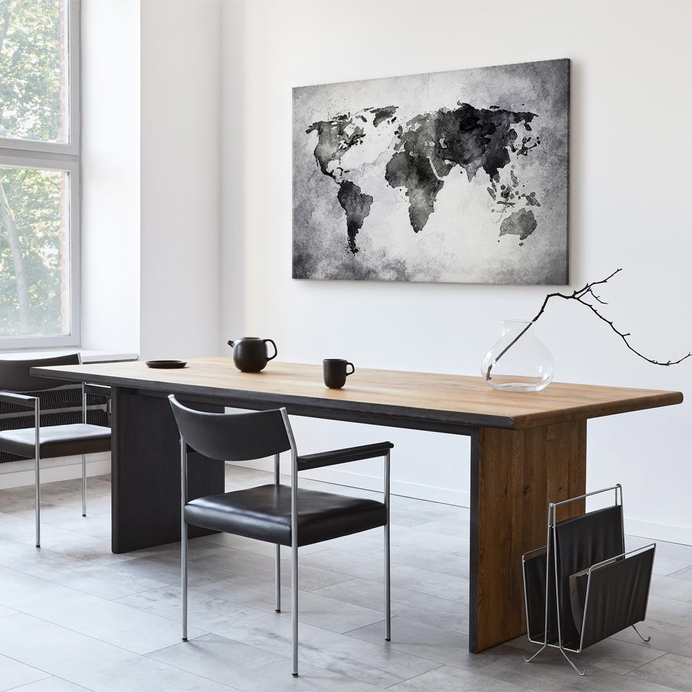 Painted Planet World Map Canvas Print