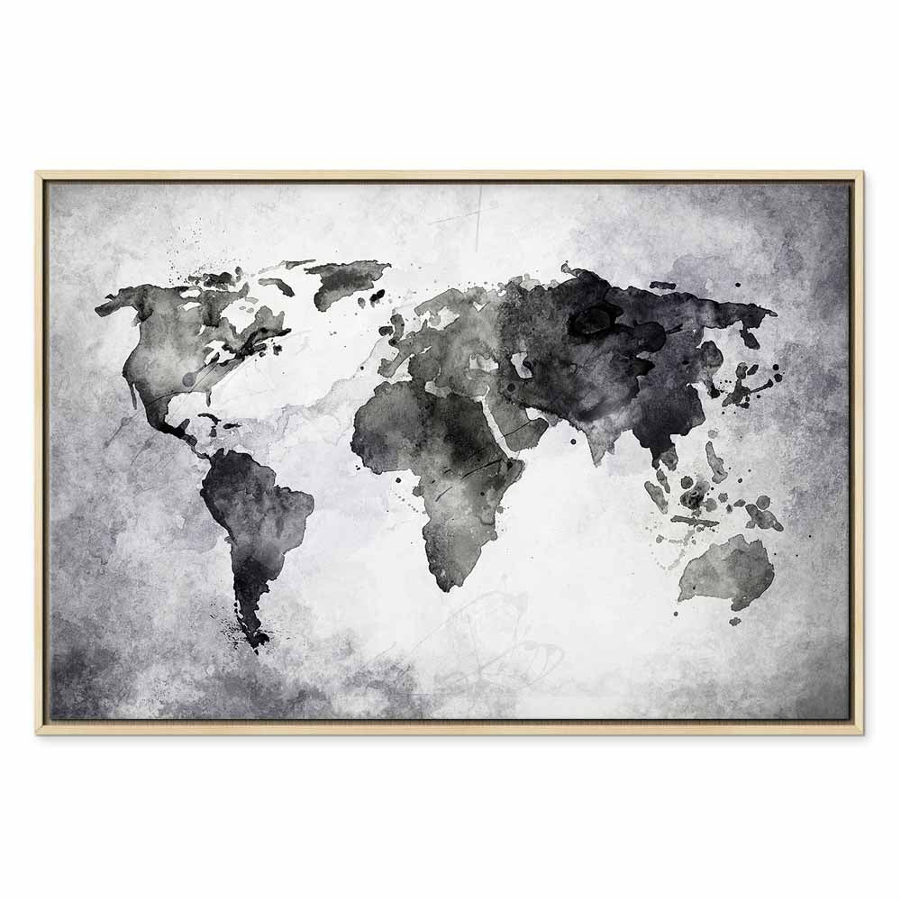 Painted Planet World Map Canvas Print