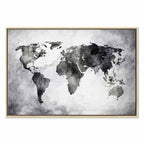 Painted Planet World Map Canvas Print