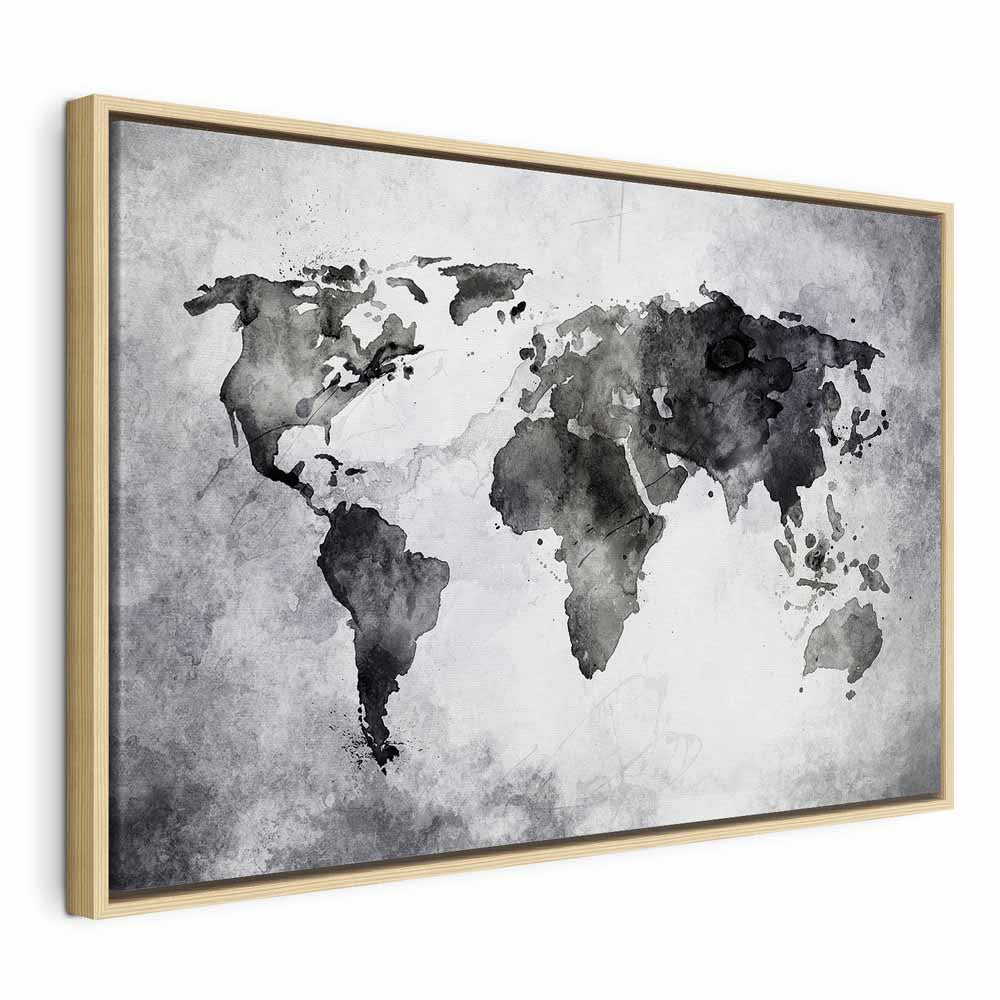 Painted Planet World Map Canvas Print