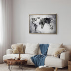 Painted Planet World Map Canvas Print