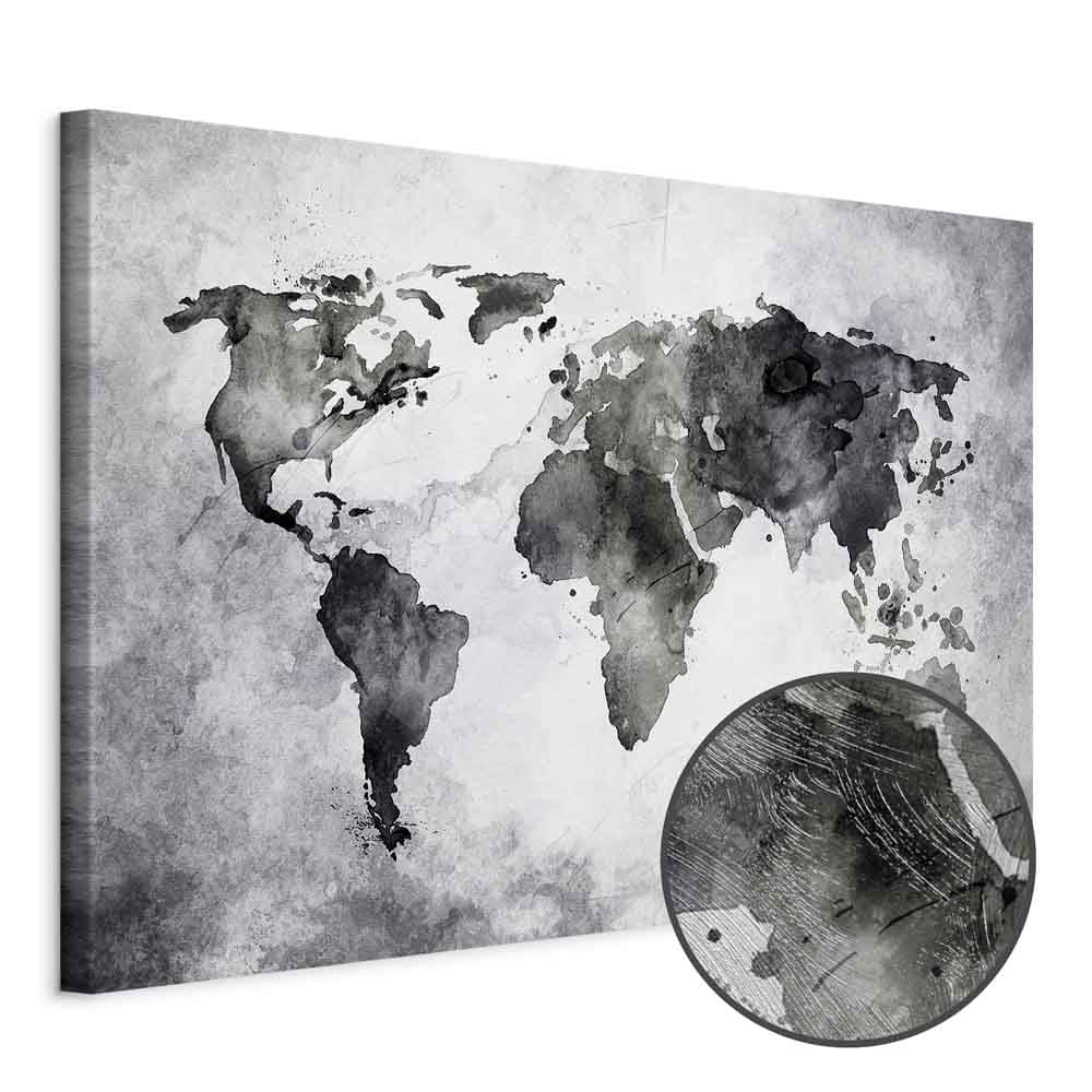 Painted Planet World Map Canvas Print