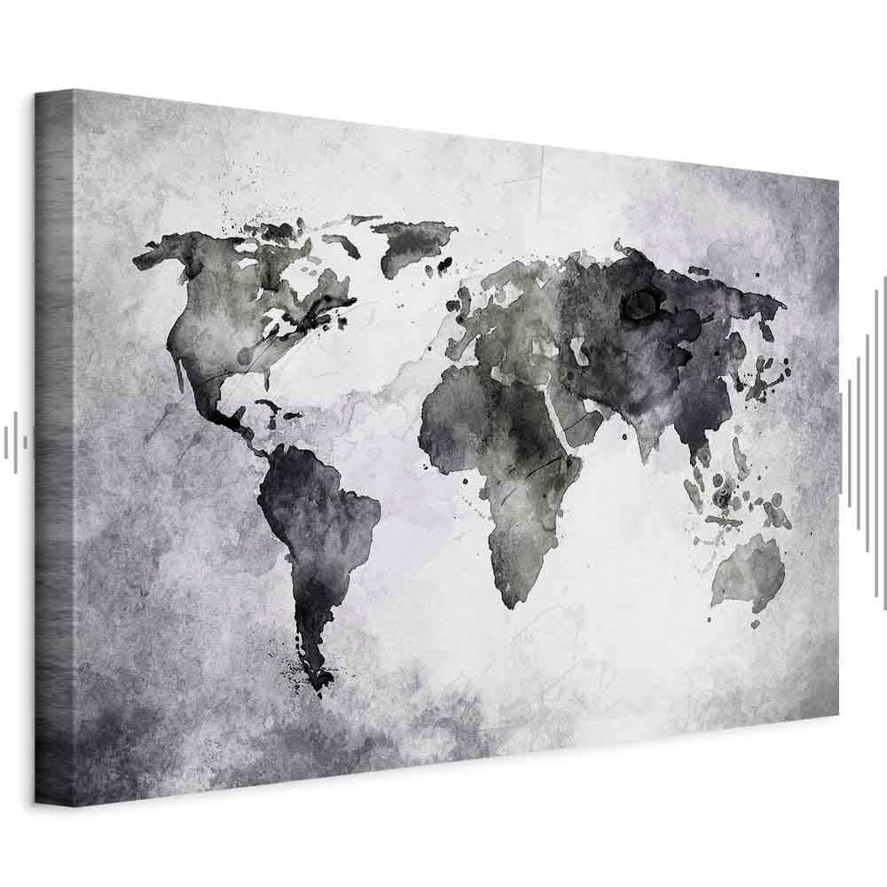 Painted Planet World Map Canvas Print