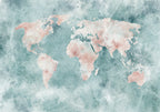 Wall Mural Delicate Map World Map Wall Art