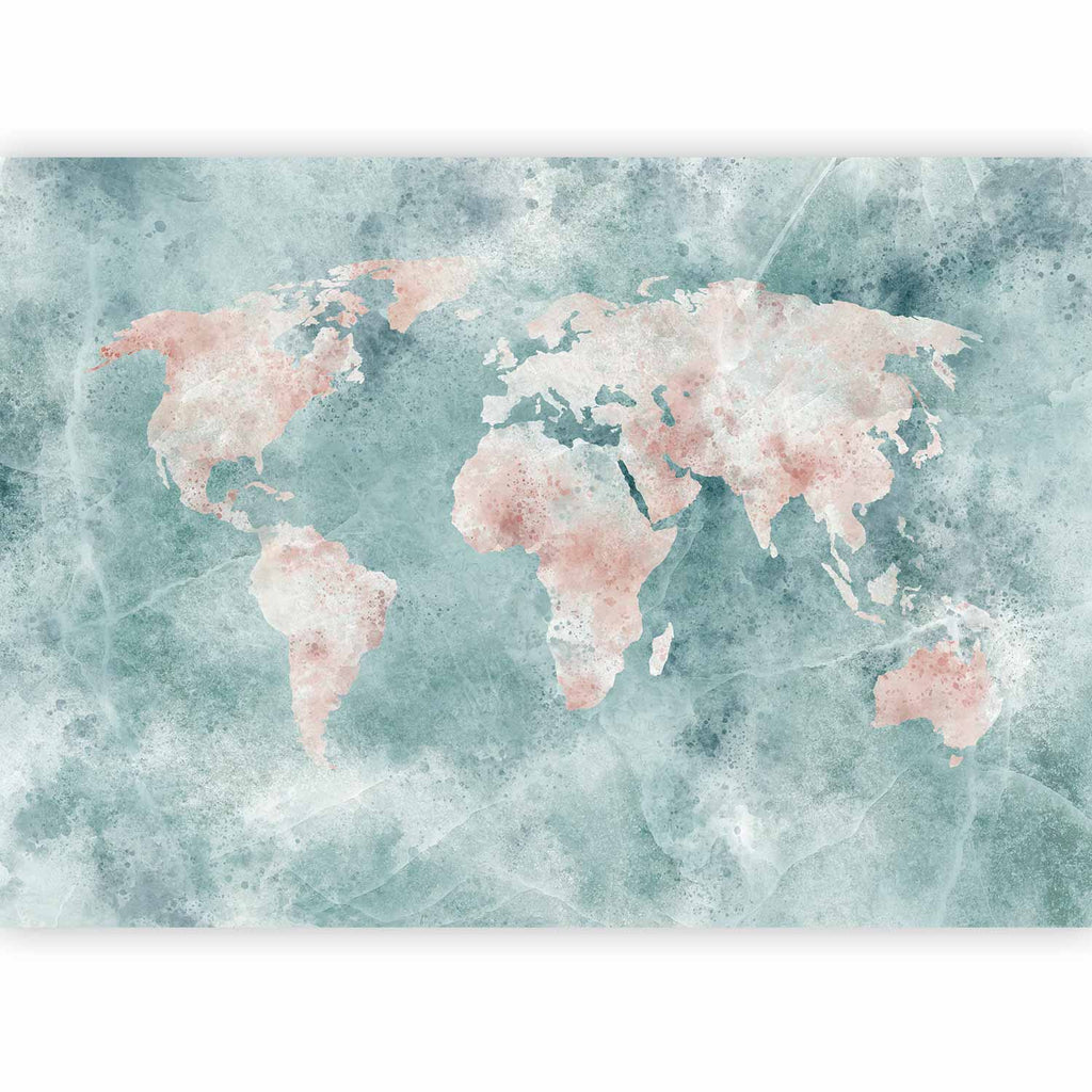 Wall Mural Delicate Map World Map Wall Art