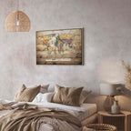 Colourful Continents World Map Canvas Print