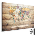 Colourful Continents World Map Canvas Print