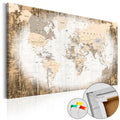 Enclave of the World Map Decorative Pinboard