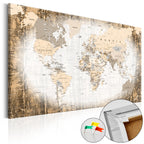 Enclave of the World Map Decorative Pinboard