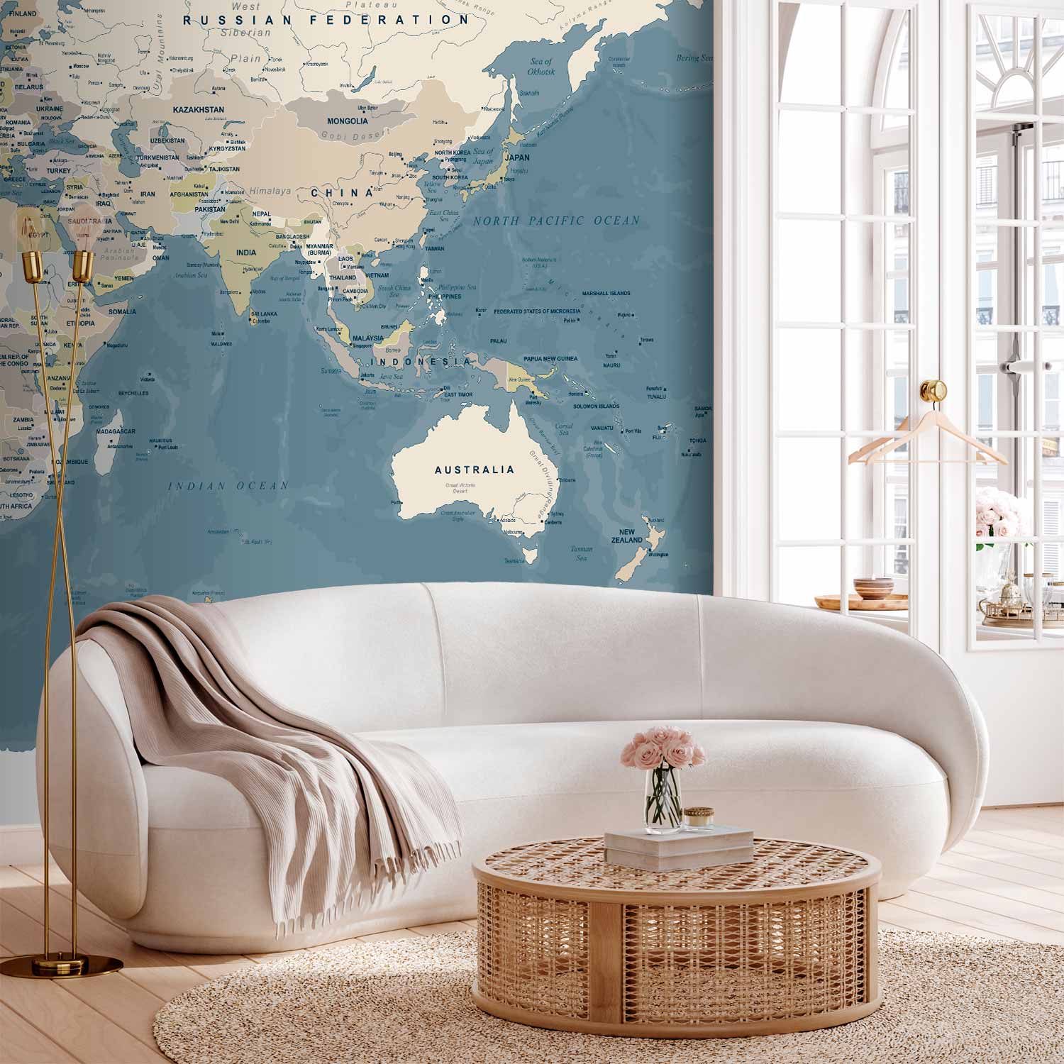 Vintage World Map Wall Mural