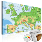 Colorful Europe Map Decorative Pinboard