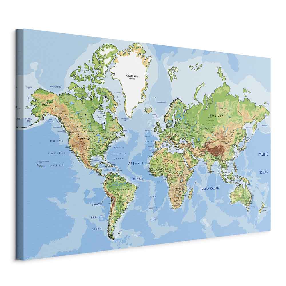 Colorful World Map Canvas Print
