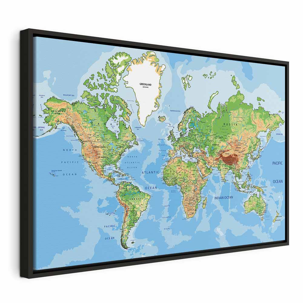 Colorful World Map Canvas Print