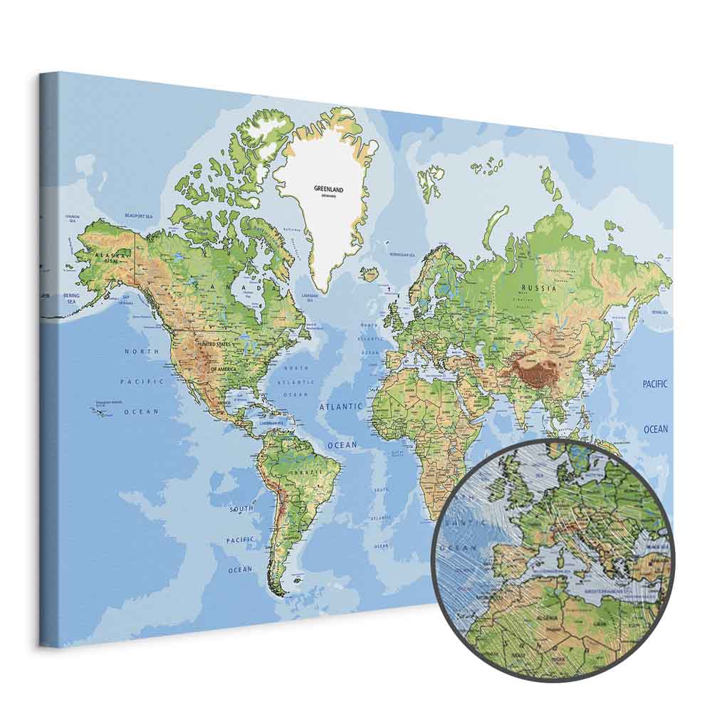 Colorful World Map Canvas Print
