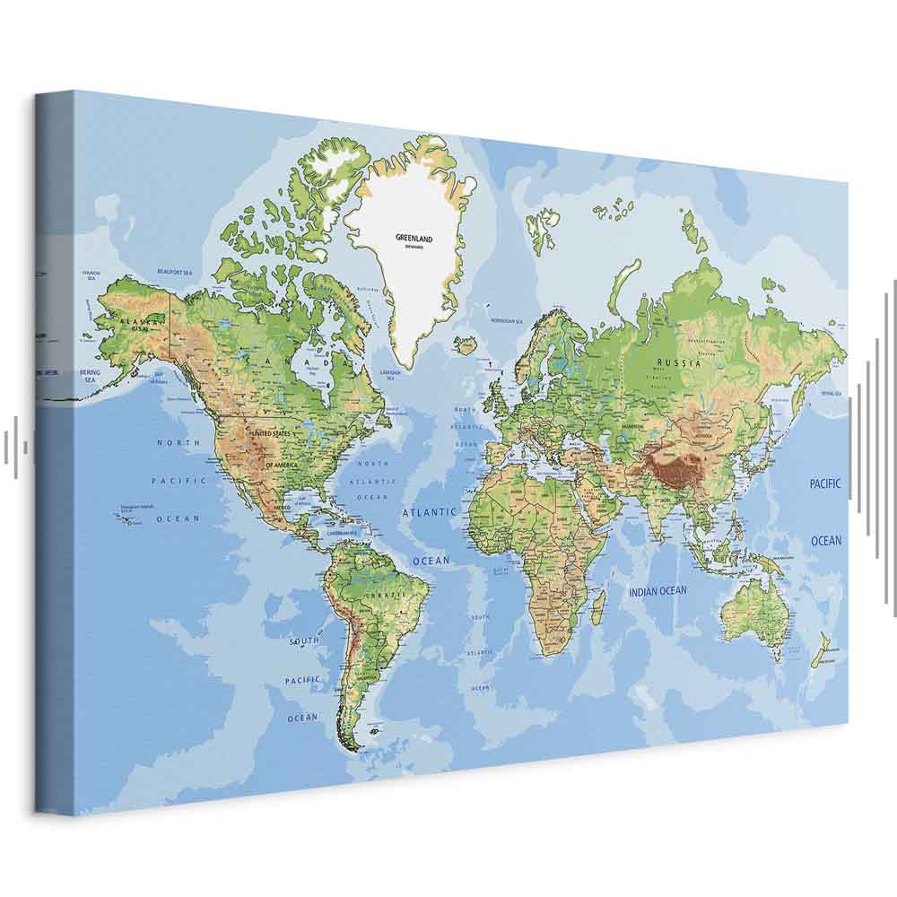 Colorful World Map Canvas Print