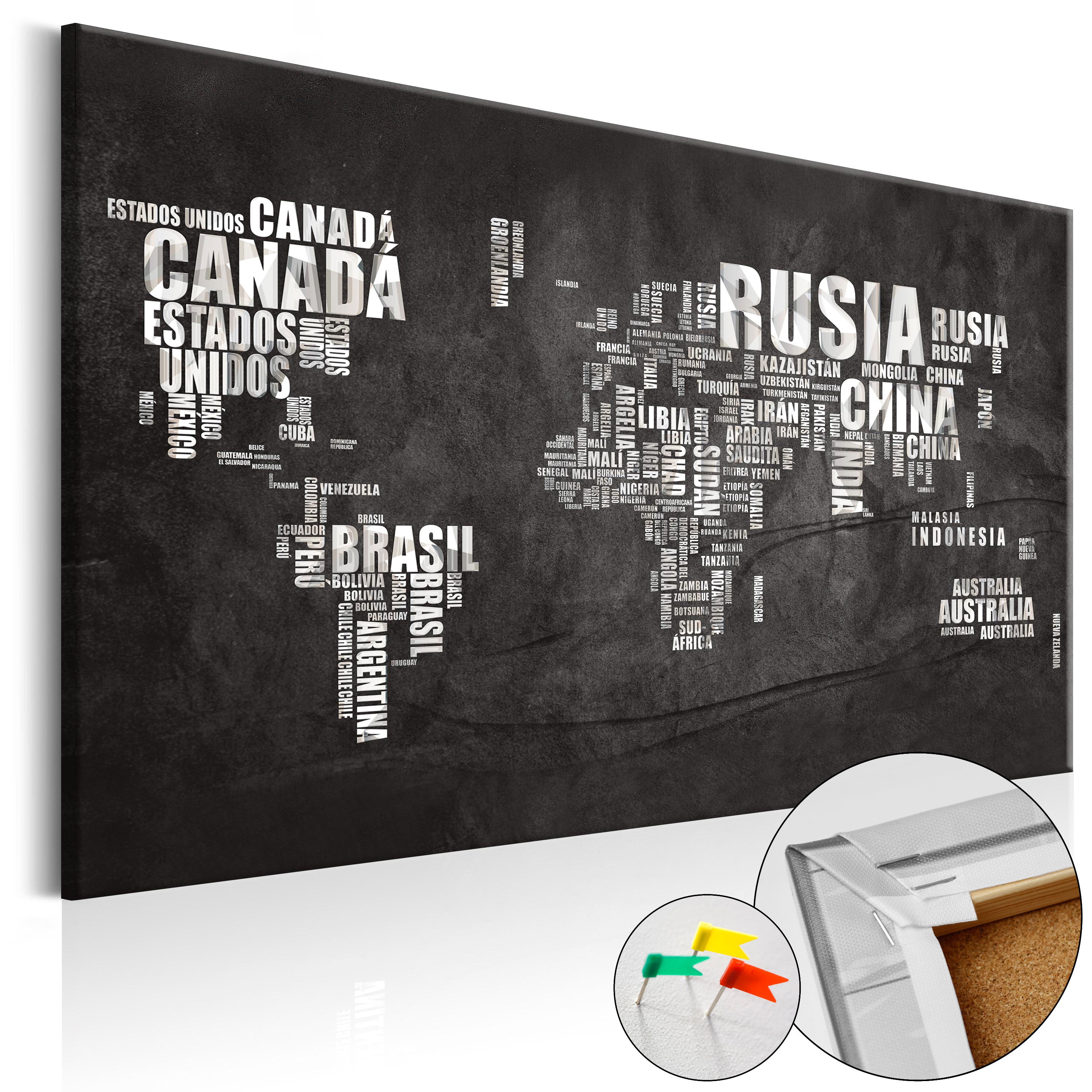 Spanish Geography Cork Map Decorative Pinboard