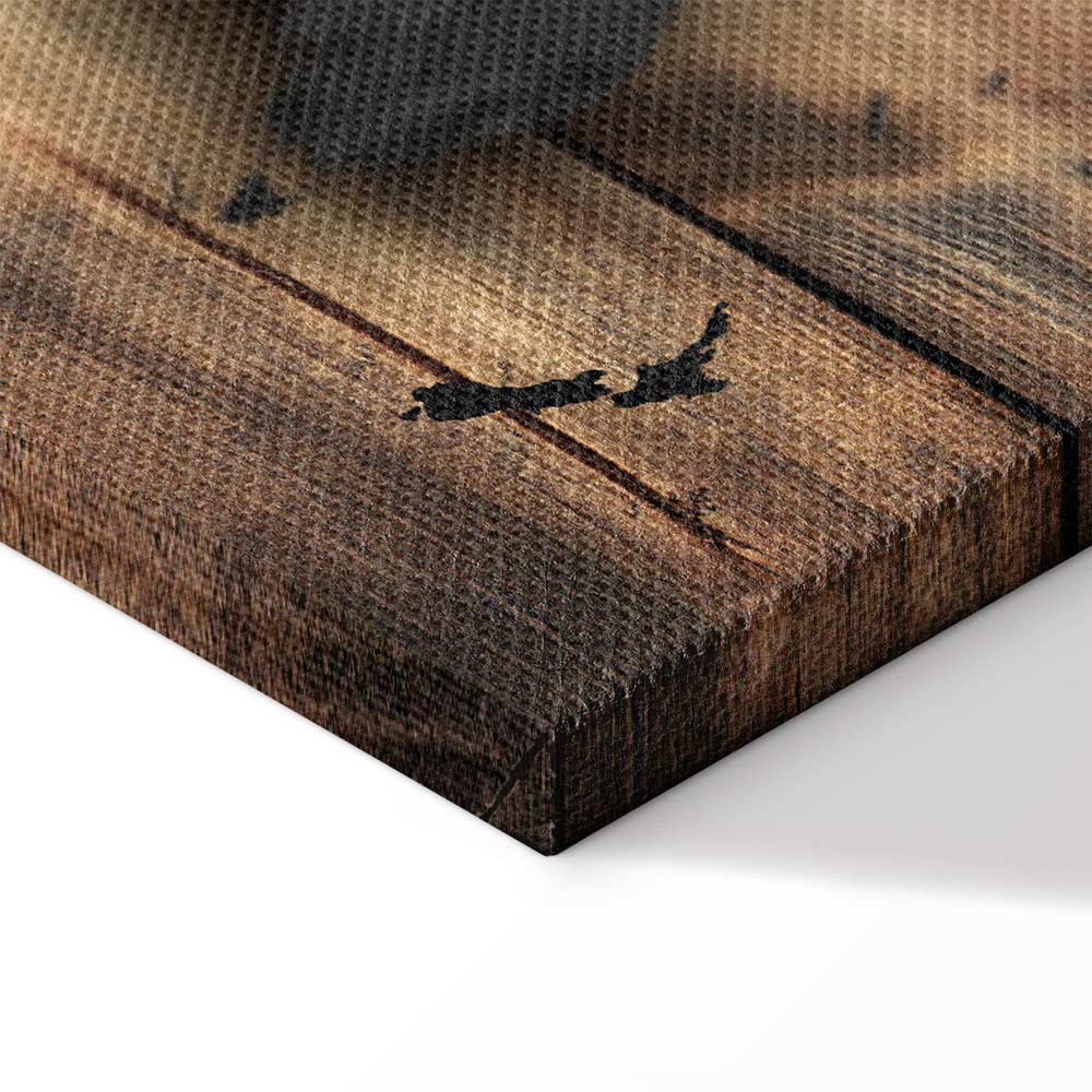 Silver World Map Canvas Print