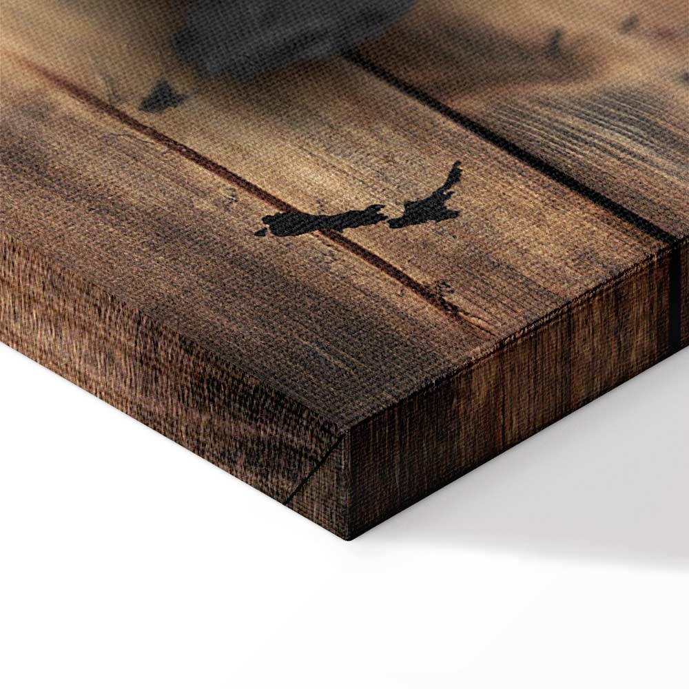 Silver World Map Canvas Print