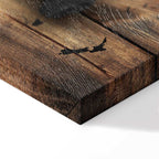 Silver World Map Canvas Print