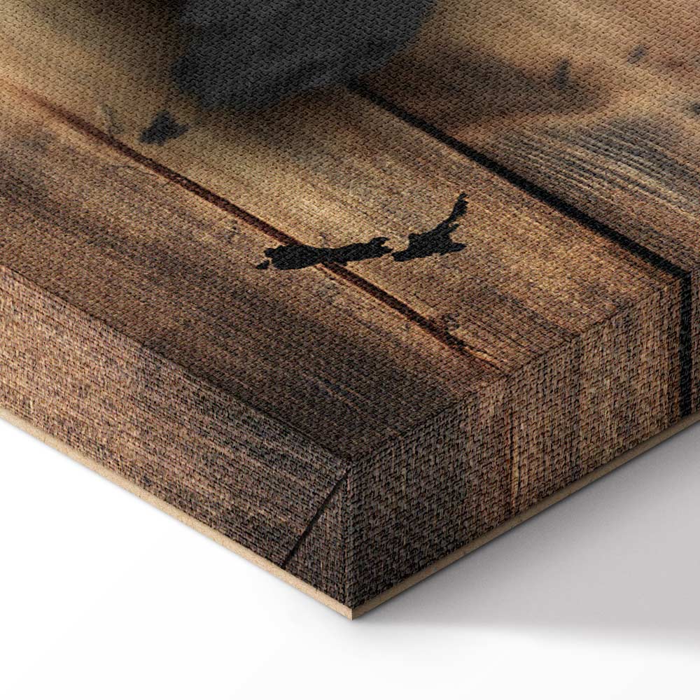 Silver World Map Canvas Print