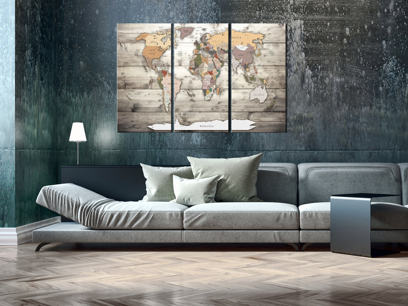 Vintage World Map Travel Decorative Pinboard