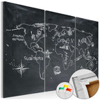 Geography World Map Educational Decorative Pinboard