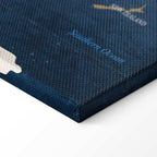 Ink Ocean World Map Canvas Print