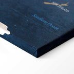 Ink Ocean World Map Canvas Print