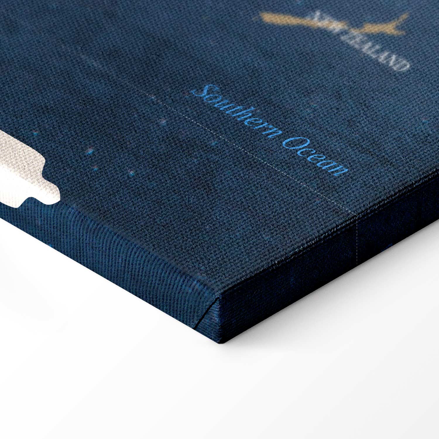 Ink Ocean World Map Canvas Print