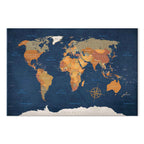 Ink Ocean World Map Canvas Print