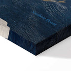 Ink Ocean World Map Canvas Print