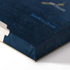 Ink Ocean World Map Canvas Print