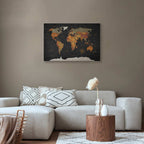 Antique World Map Canvas Print