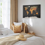 Antique World Map Canvas Print