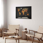Antique World Map Canvas Print