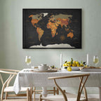 Antique World Map Canvas Print