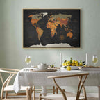 Antique World Map Canvas Print