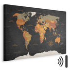 Antique World Map Canvas Print