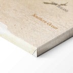 Beige World Map Canvas Print