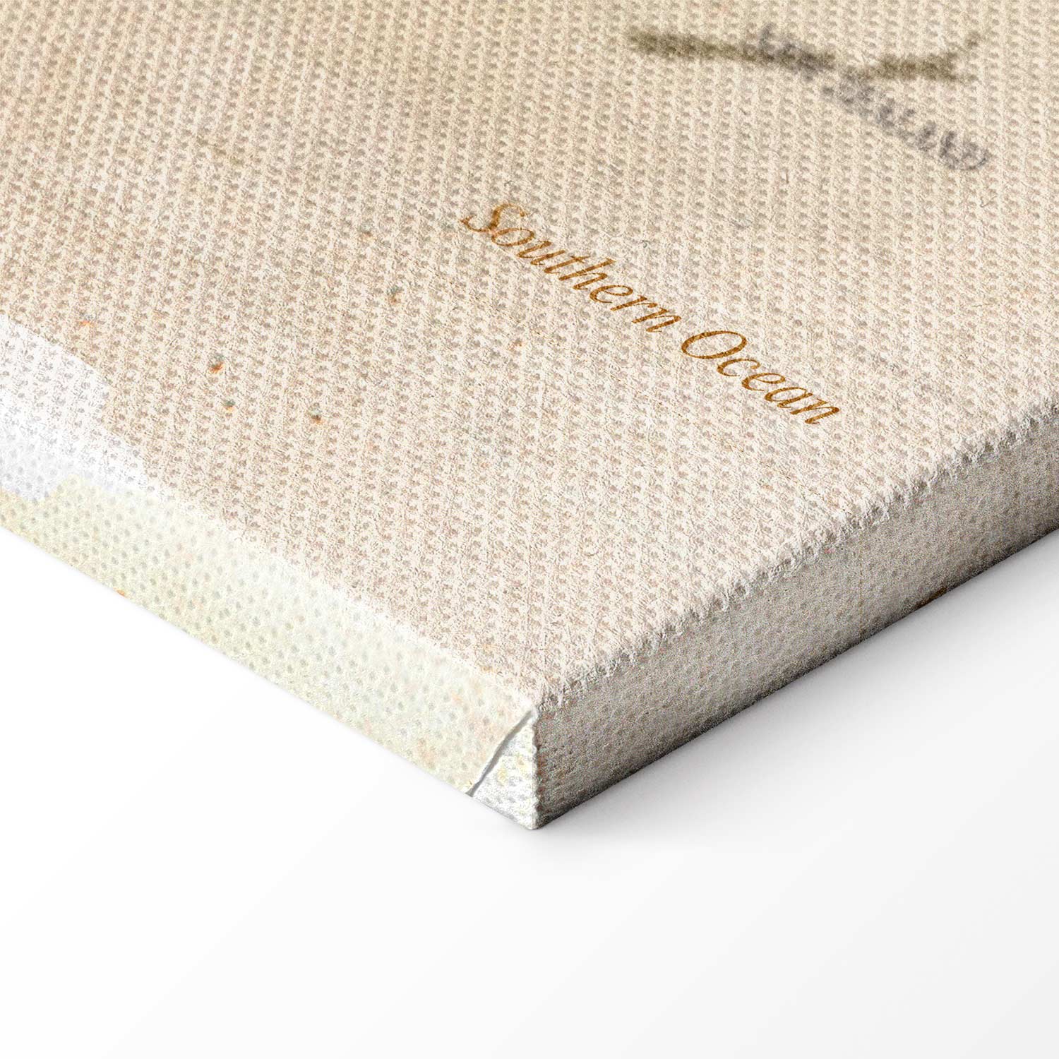 Beige World Map Canvas Print