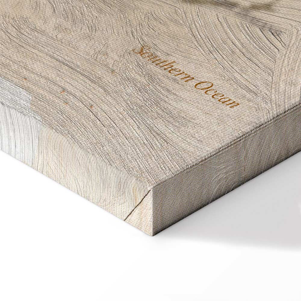 Beige World Map Canvas Print