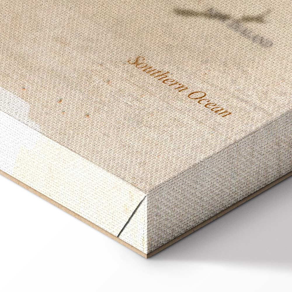 Beige World Map Canvas Print