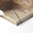 Wooden Mosaic World Map Canvas Print