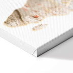 Abstract Africa Map Textured Vertical Canvas Print