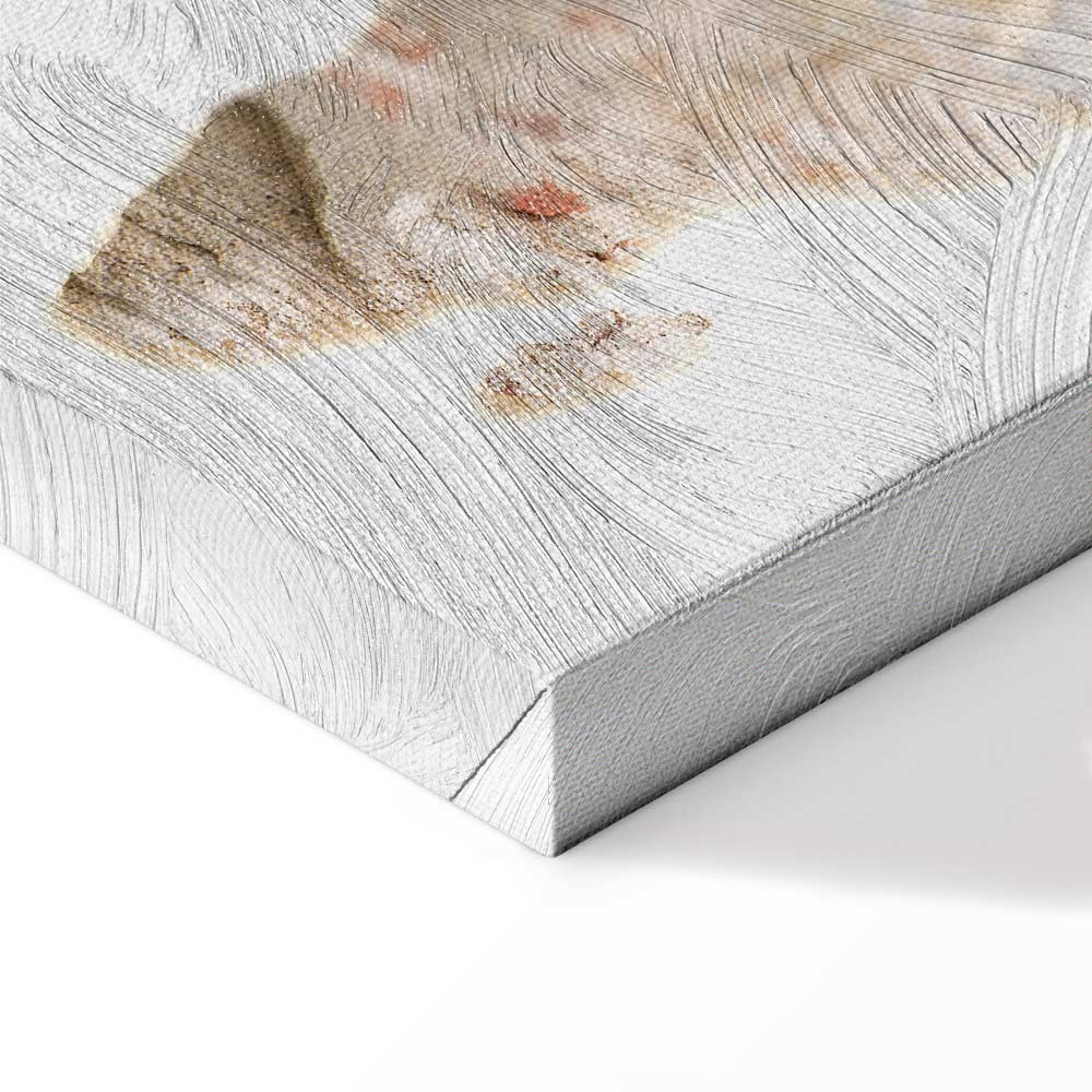 Abstract Africa Map Textured Vertical Canvas Print