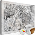 Copenhagen City Map Decorative Pinboard