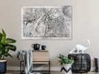 Copenhagen City Map Decorative Pinboard